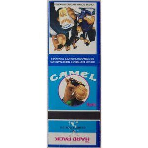 Vtg 1991 Matchbook Cover Camel Hard Pack Floyd Suits Band Cartoon RJRTC Ad